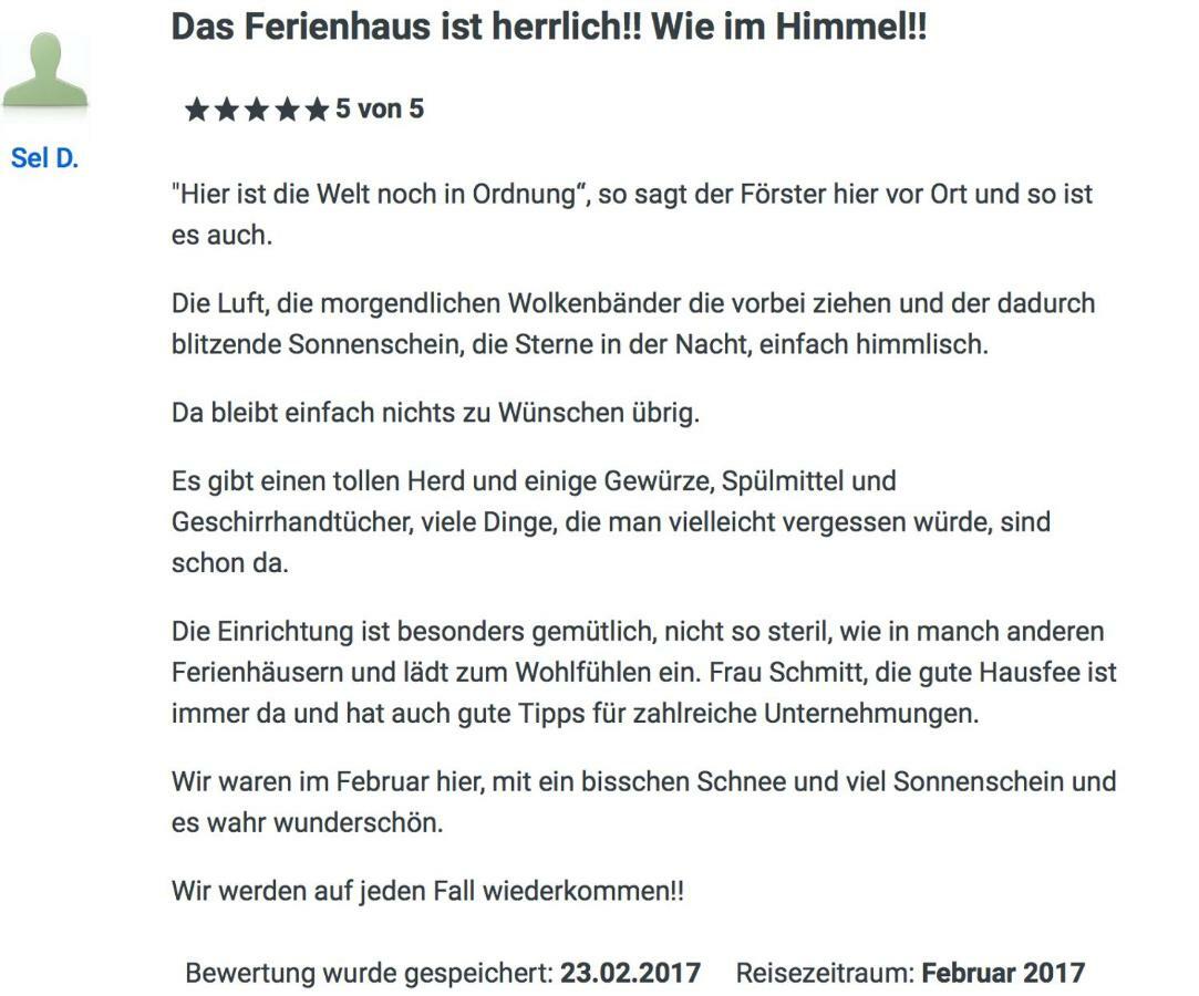 Wie Im Himmel Hatzfeld Exterior foto